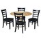 International Concepts 42 in. Dual Drop Leaf Table with 4 Ladder Back Dining Chairs - 5 Piece Dining Set K01-42DP-C46-617-4 - alternate 1